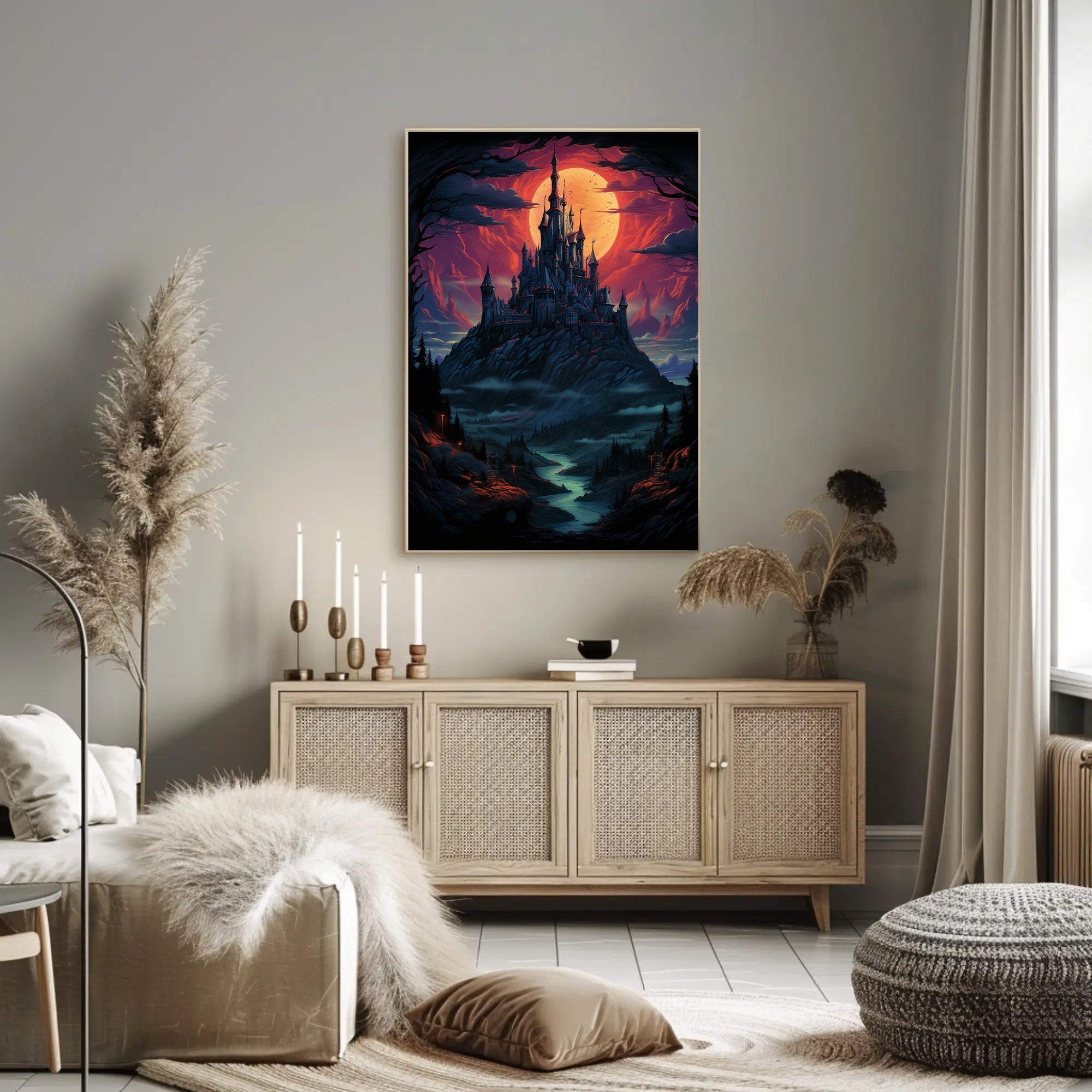 Enchanted Castle At Dusk Poster