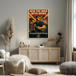Win The War With Work Poster