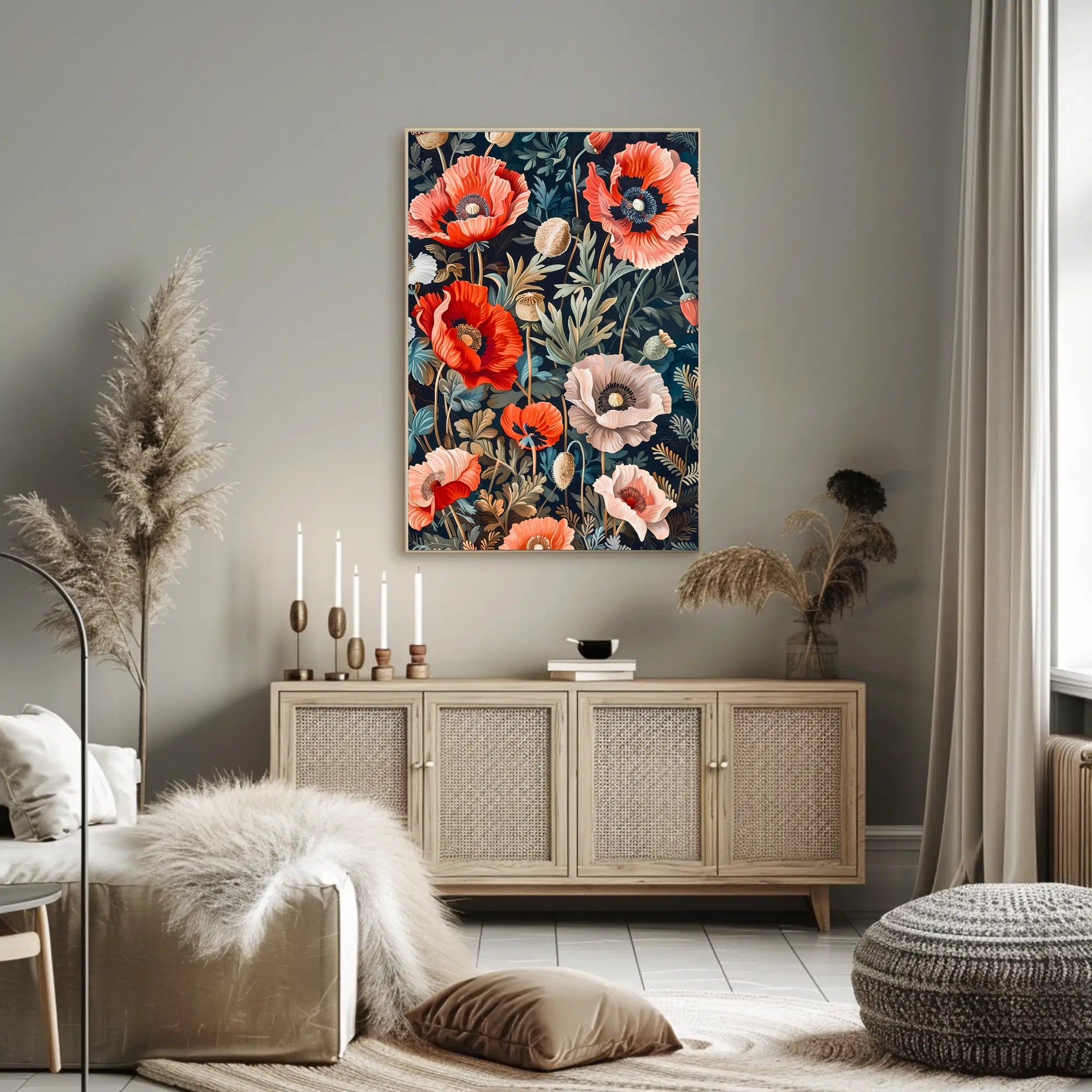 Vibrant Floral Symphony Wall Art Print