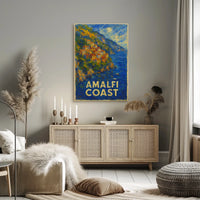 Amalfi Coast Impression Poster Wall Art 18x24 Home Decor