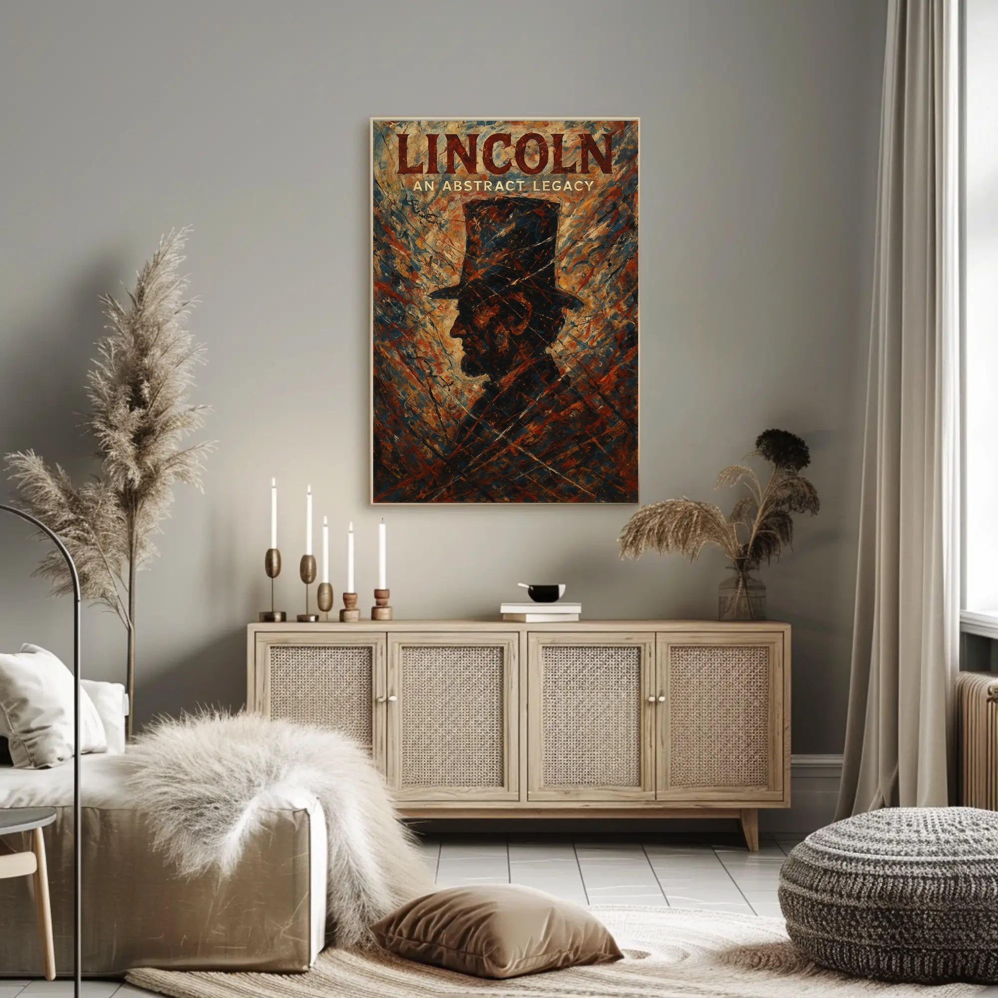 Lincoln An Abstract Legacy Poster PosterGoat