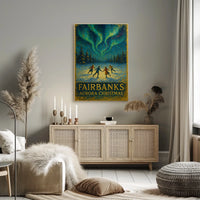 Fairbanks Aurora Christmas Poster