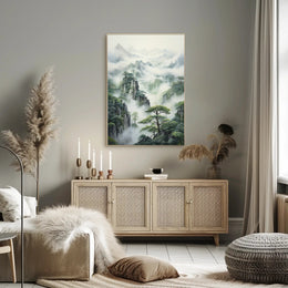 Serene East Asian Landscape Wall Art - Artistic Poster
