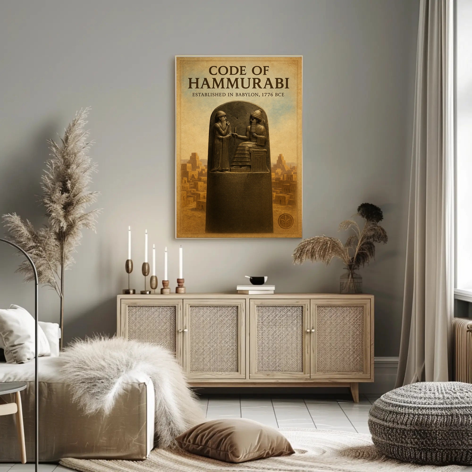 Code of Hammurabi Wall Art Print Decor PosterGoat