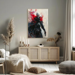 Ethereal Skeleton Warrior Dark Fantasy Art Poster PosterGoat