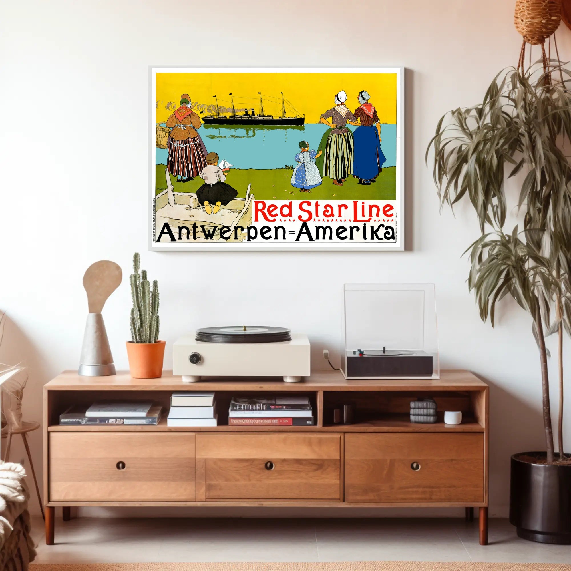 Red Star Line Vintage Poster PosterGoat