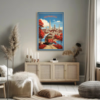 San Francisco Skyline Vintage Travel Poster