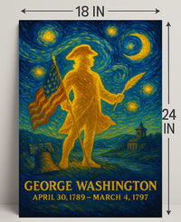 George Washington Patriotic Vintage Historical Poster