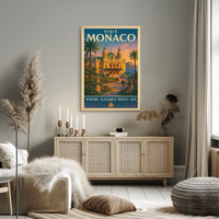 Visit Monaco Where Elegance Meets the Sea Poster