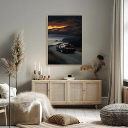 Coastal Drive At Sunset Poster