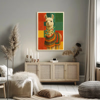 Festive Llama Celebration Poster