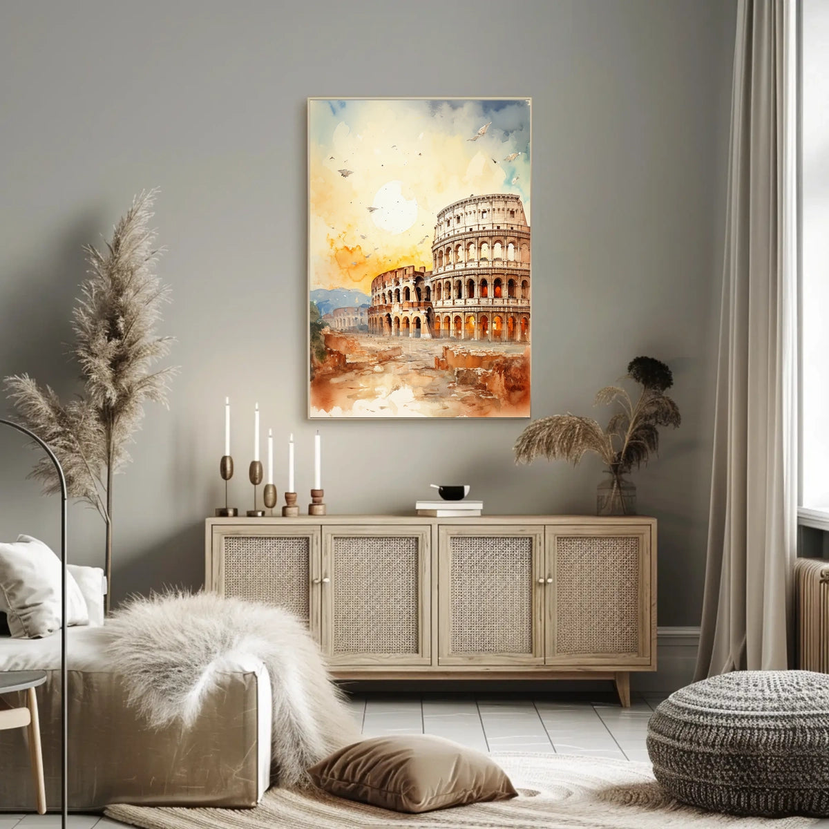 Colosseum Majesty: Ancient Rome Travel Poster