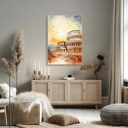 Colosseum Majesty: Ancient Rome Travel Poster