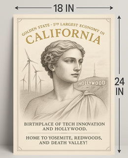 California Golden State Poster PosterGoat
