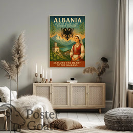 Albania: Land of Eagles Cultural Heritage Travel Poster