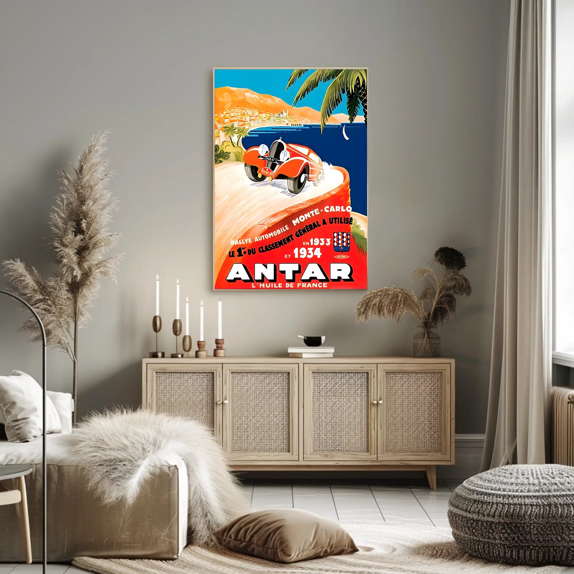 Monte Carlo Rally Advertisement Poster