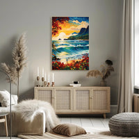 Tropical Sunset Serenity Poster