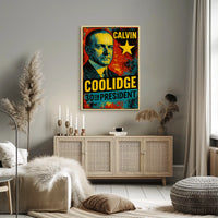 Calvin Coolidge 30th President of the United States Graffiti Pop Art Poster