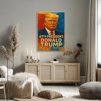 Donald Trump Visionary Color Pop Art Portrait Vibrant Leadership Patriotic American Icon Poster