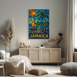 Vibrant Jamaica Mosaic Poster