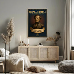Franklin Pierce vintage presidential portrait poster PosterGoat