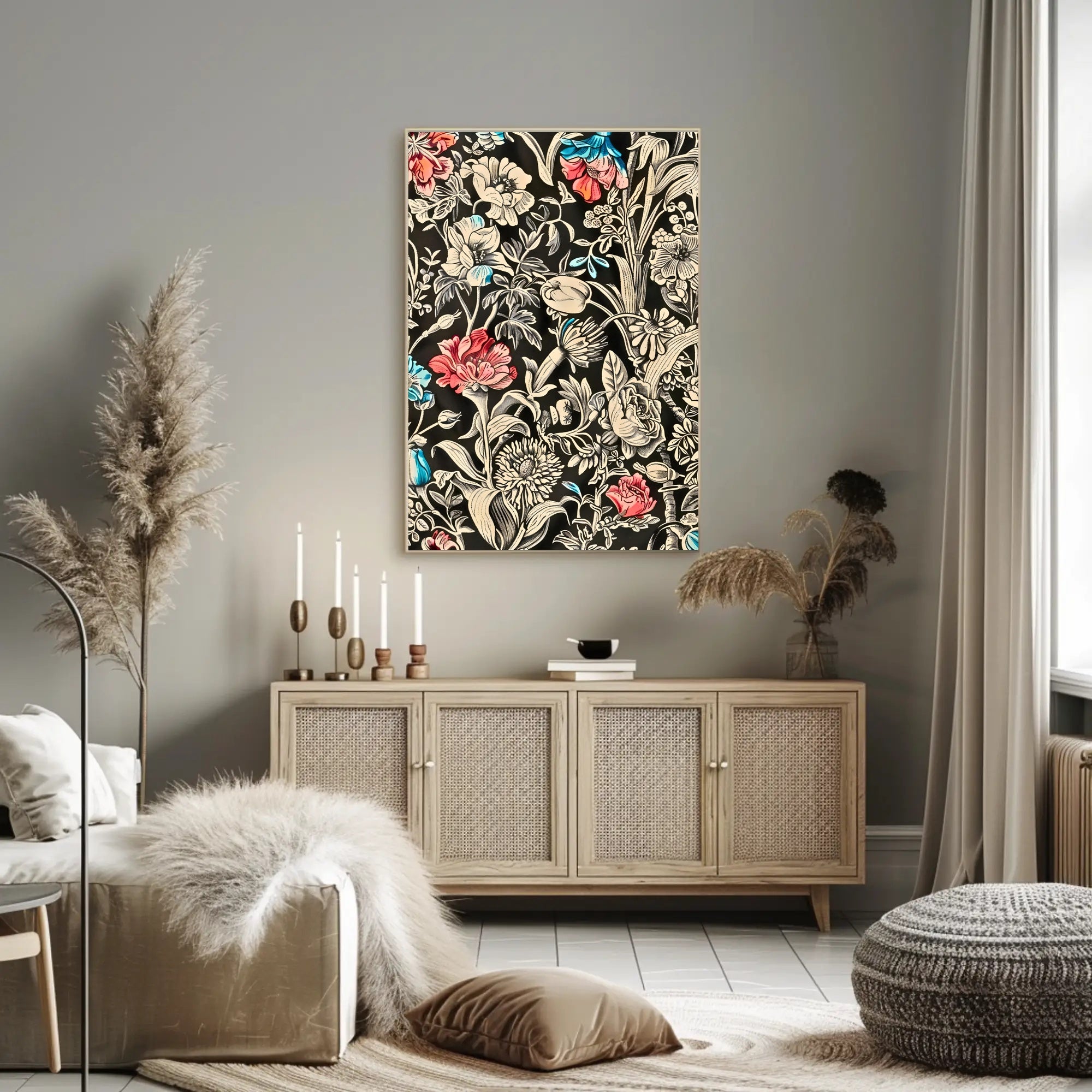 Floral Elegance Wall Art Print for Home Decor