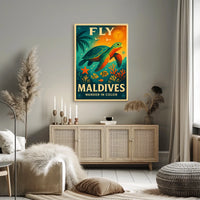 Fly to the Maldives Poster