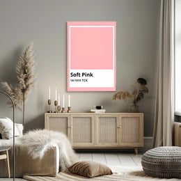 Soft Pink Minimalistic Design Abstract or Artistic Poster PosterGoat
