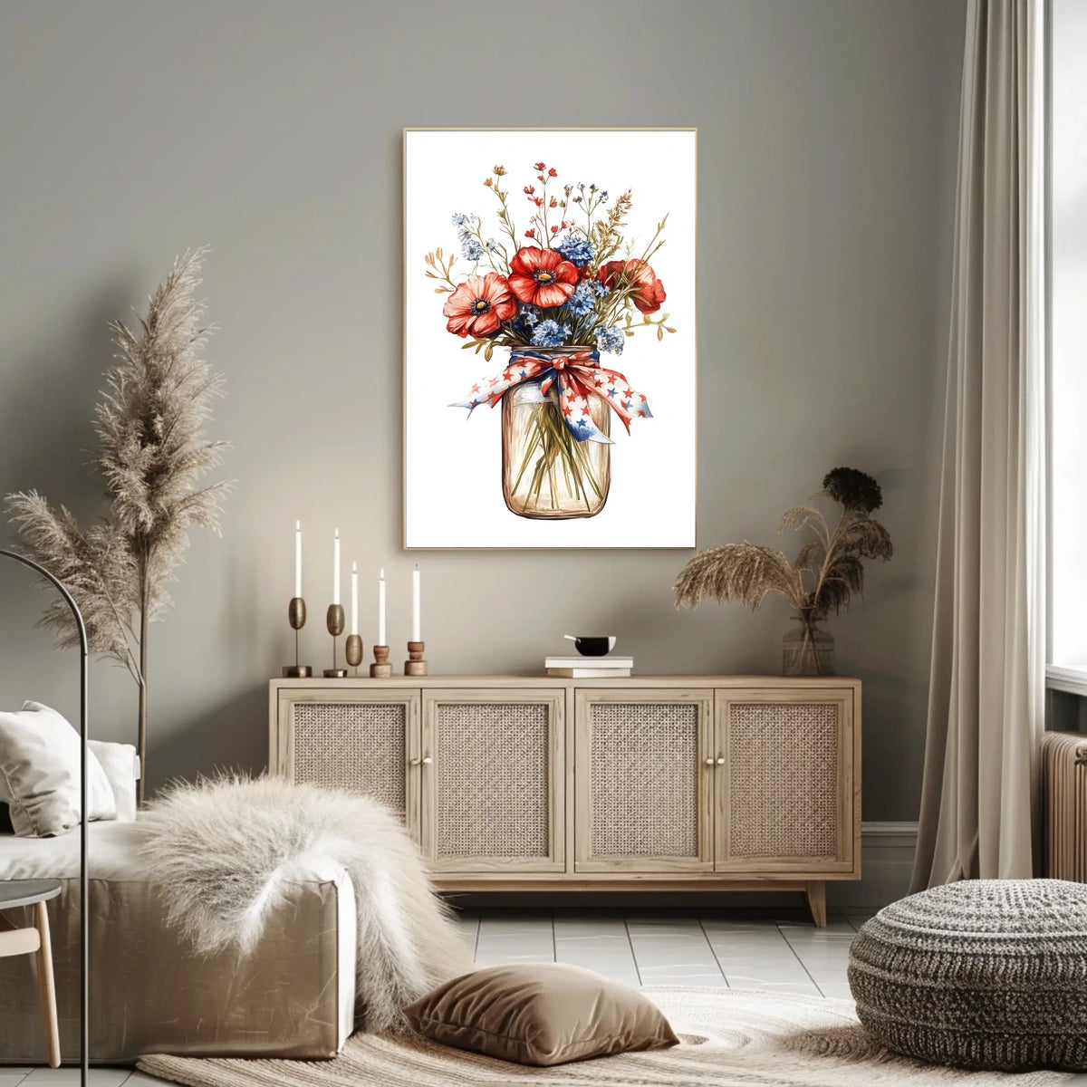 sketch of a mason jar Poster