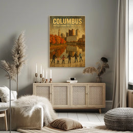 Columbus Reflections On The Scioto Poster