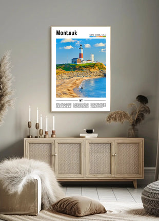 Montauk Lighthouse Landmark Travel Poster