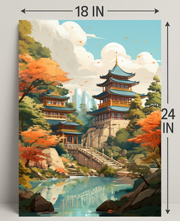 Tranquil Pagoda Retreat Poster