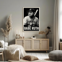 Babe Ruth Legendary Baseball Icon Poster