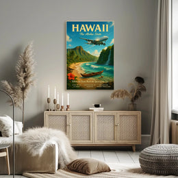 Hawaii Vintage Travel Poster Wall Art Print