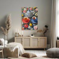 Vibrant Tea Scene Artistic Poster PosterGoat