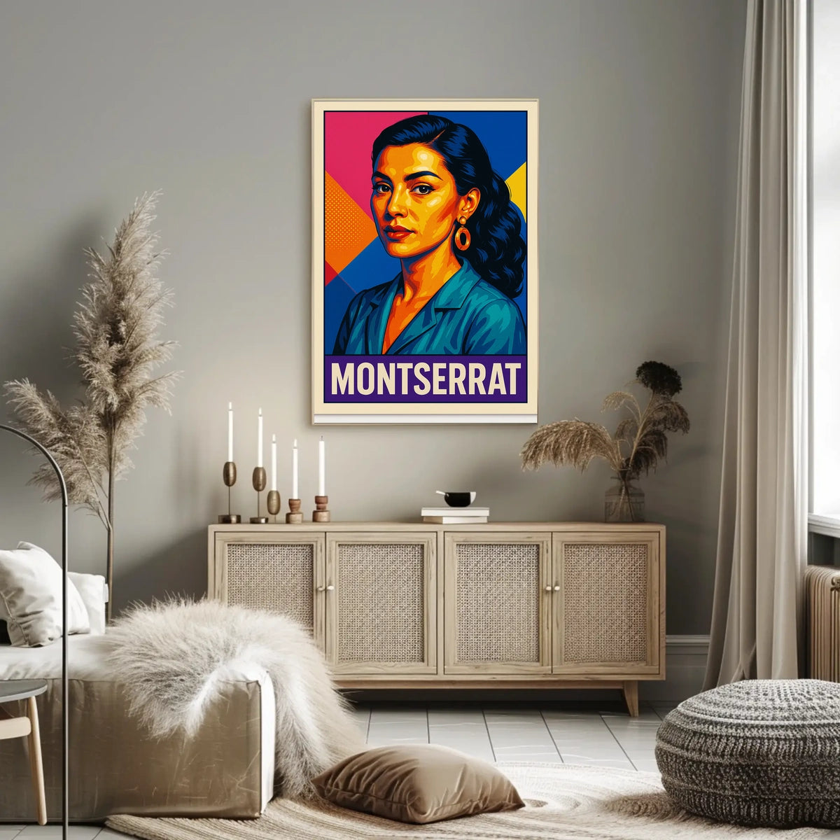 Montserrat Vibrant Portrait Poster