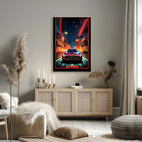 Neon Nights Drive Poster PosterGoat