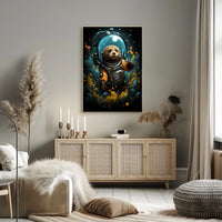 Cosmic Otter Adventure Poster Interstellar Space Journey
