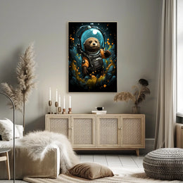 Cosmic Otter Adventure Poster Interstellar Space Journey