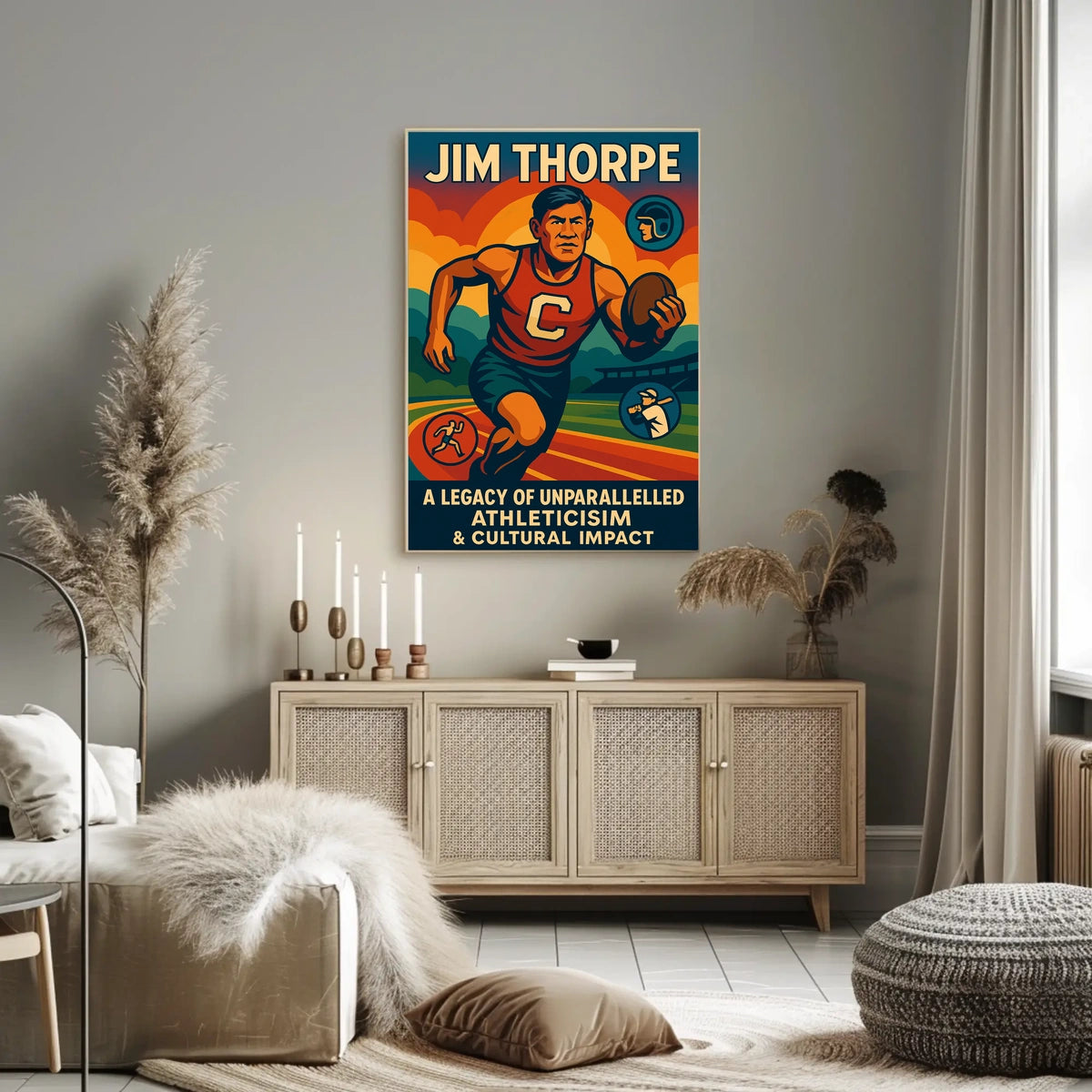 Celebrating a Sports Legend Jim Thorpe Poster