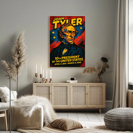 John Tyler 10Th President Poster Wall Art Historical Decor