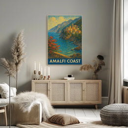 Amalfi Coast Poster 18x24 Scenic Coastal Wall Art Print