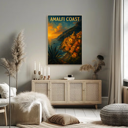Amalfi Coast Serene Sunset Poster