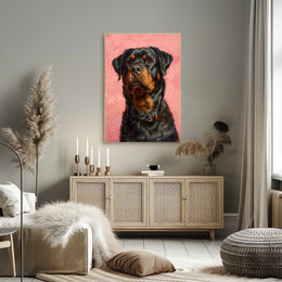 Rottweiler Dog Art Print: Bold and Affectionate Dog Breed Poster PosterGoat