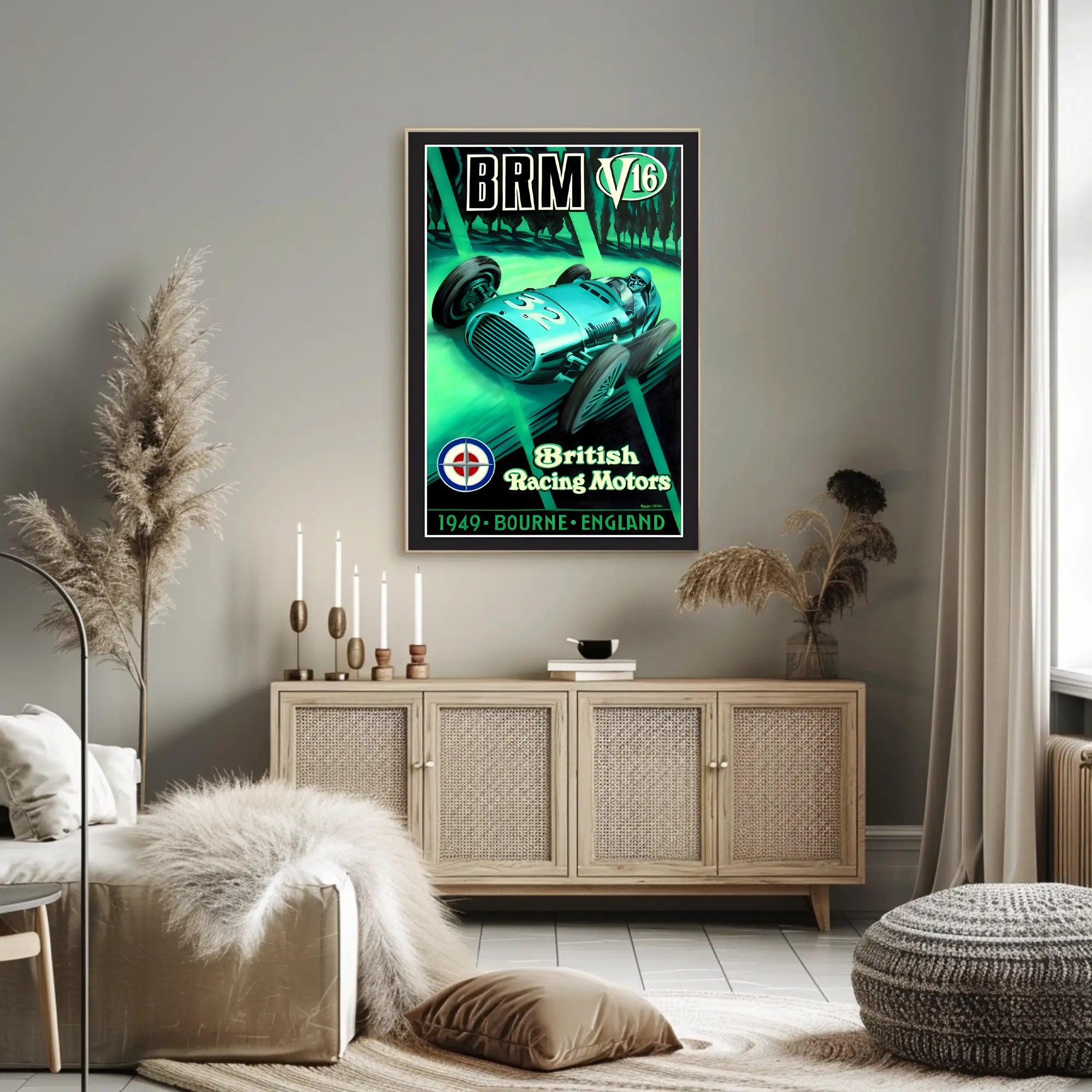 BRM V16 Racing Poster