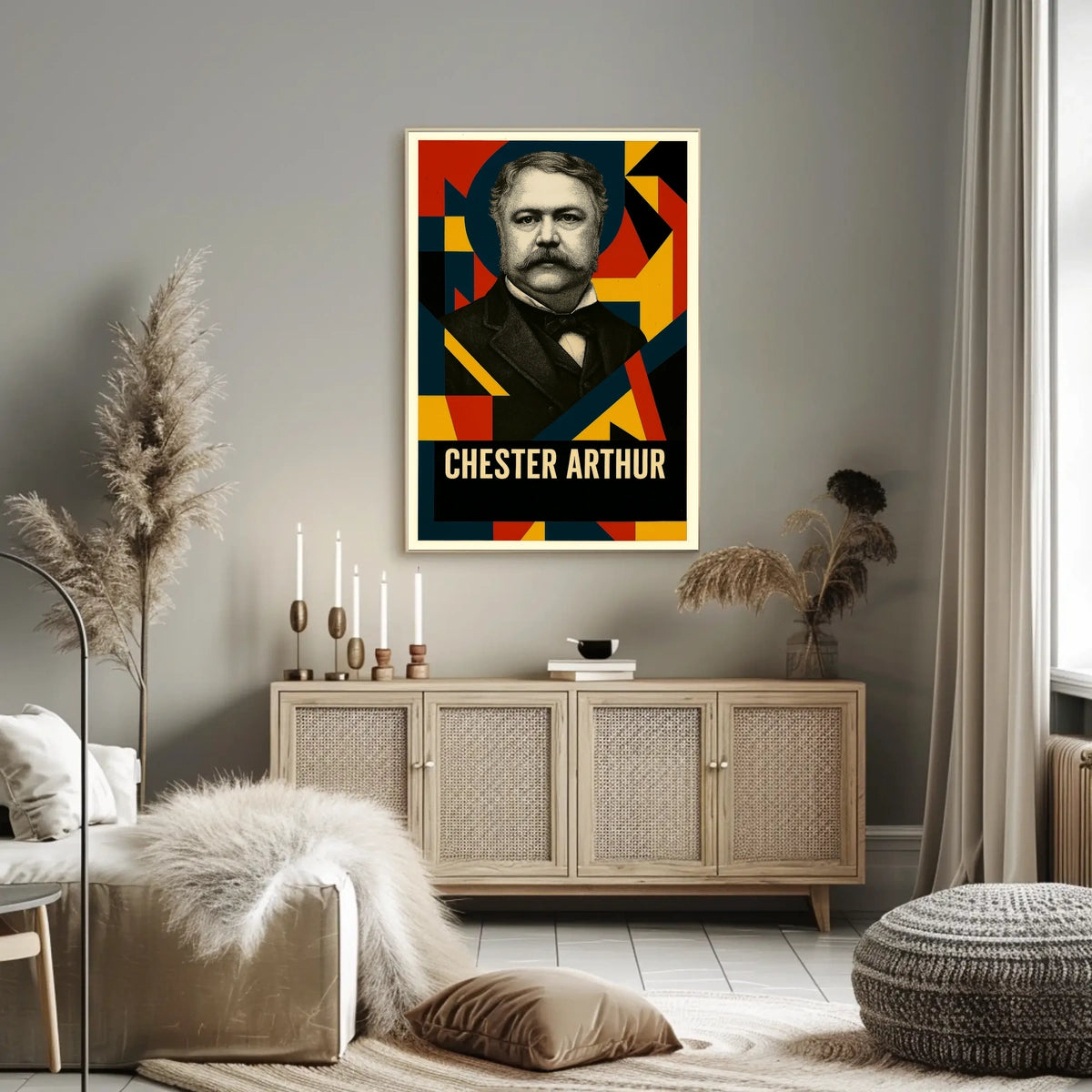 Chester A. Arthur 21st President of the United States Abstract Pop Poster