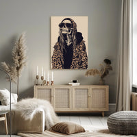 Skeleton Fashion Gothic Illustrative Bold Poster
