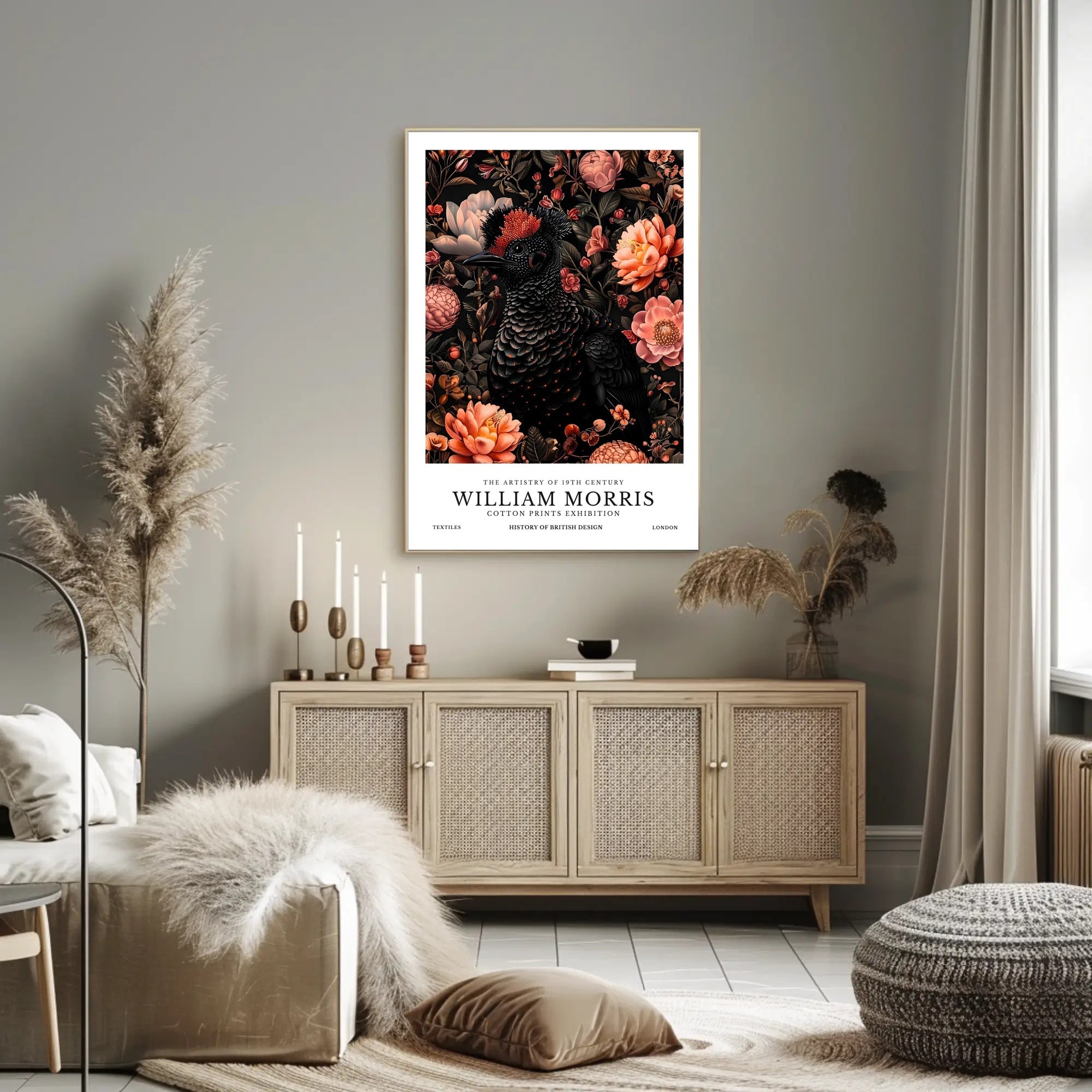 William Morris Textile Design Vintage Artistic Poster