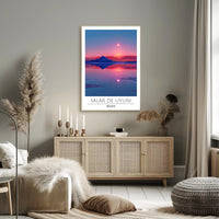 Salar de Uyuni Sunset Travel Poster