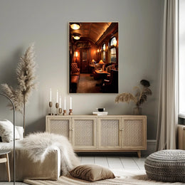 Luxurious Train Car Interior Poster